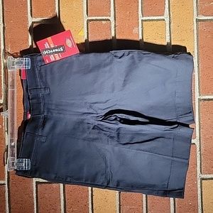 Dickies Girls' Classic Blue Stretch Bermuda Shorts, Size 10, NWT